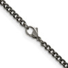 Lex & Lu Titanium Polished 3.5mm 18'' Curb Chain Necklace - 3 - Lex & Lu