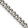 Lex & Lu Titanium Polished 5.5mm 18'' Curb Chain Necklace - Lex & Lu