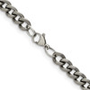 Lex & Lu Titanium Polished 7.5mm 20'' Curb Chain Necklace LAL6149 - 3 - Lex & Lu