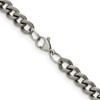 Lex & Lu Titanium Polished 7.5mm 22'' Curb Chain Necklace LAL6150 - 3 - Lex & Lu