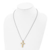 Lex & Lu Titanium Brushed & Polished Yellow IP 2-piece Moveable Cross Necklace - 3 - Lex & Lu