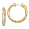 Lex & Lu 14k Yellow Gold Lab Grown Dia SI1/SI2, Round Hoop Safety Clasp Earrings LAL6191 - Lex & Lu
