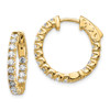 Lex & Lu 14k Yellow Gold Lab Grown Dia SI1/SI2, Round Hoop Safety Clasp Earrings LAL6203 - Lex & Lu