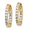 Lex & Lu 14k Yellow Gold Lab Grown Dia SI1/SI2, Round Hoop Safety Clasp Earrings LAL6203 - 2 - Lex & Lu