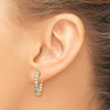 Lex & Lu 14k Yellow Gold Lab Grown Dia SI1/SI2, Round Hoop Safety Clasp Earrings LAL6203 - 3 - Lex & Lu