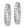 Lex & Lu 14k White Gold Lab Grown Dia SI1/SI2, Round Hoop w/Safety Earrings LAL6204 - 2 - Lex & Lu