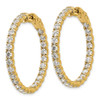 Lex & Lu 14k Yellow Gold Lab Grown Dia. Round Hoop w/Safety Clasp Earrings LAL6214 - 2 - Lex & Lu
