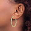 Lex & Lu 14k Yellow Gold Lab Grown Dia. Round Hoop w/Safety Clasp Earrings LAL6214 - 3 - Lex & Lu