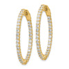 Lex & Lu 14k Yellow Gold Lab Grown Dia SI1/SI2, Oval Hoop w/Safety Earrings LAL6219 - 2 - Lex & Lu