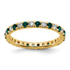 Lex & Lu 14k Yellow Gold Lab Grown Dia. SI1/SI2 & Cr Alexandrite Eternity Ring - Lex & Lu