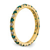 Lex & Lu 14k Yellow Gold Lab Grown Dia. SI1/SI2 & Cr Alexandrite Eternity Ring- 4 - Lex & Lu