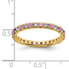 Lex & Lu 14k Yellow Gold Lab Grown Dia. SI1/SI2 & Cr Pink Sapphire Eternity Ring- 5 - Lex & Lu