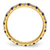 Lex & Lu 14k Yellow Gold Lab Grown Dia. SI1/SI2 & Cr Blue Sapphire Eternity Ring- 2 - Lex & Lu