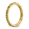 Lex & Lu 14k Yellow Gold Lab Grown Dia SI1/SI2, Cr Yellow Sapphire Eternity Ring- 4 - Lex & Lu