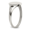 Lex & Lu Stainless Steel Polished Oval Disc Ring- 6 - Lex & Lu