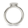 Lex & Lu Stainless Steel Polished Circle Ring- 2 - Lex & Lu