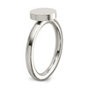 Lex & Lu Stainless Steel Polished Circle Ring- 6 - Lex & Lu