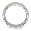 Lex & Lu Stainless Steel Polished Glitter Paper Inlay Center 8mm Band Ring- 2 - Lex & Lu