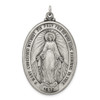 Lex & Lu Sterling Silver Antiqued Miraculous Medal LAL24762 - Lex & Lu