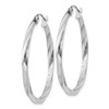 Lex & Lu Sterling Silver w/Rhodium Twisted Hoop Earrings LAL24794 - 2 - Lex & Lu