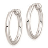 Lex & Lu Sterling Silver w/Rhodium Polished Hoop Earrings LAL24805 - 2 - Lex & Lu