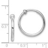 Lex & Lu Sterling Silver w/Rhodium Polished Hoop Earrings LAL24805 - 4 - Lex & Lu