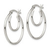 Lex & Lu Sterling Silver Polished Hoop Earrings LAL24958 - 2 - Lex & Lu