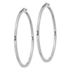 Lex & Lu Sterling Silver w/Rhodium 2mm Square Tube Hoop Earrings LAL24964 - 2 - Lex & Lu