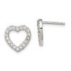 Lex & Lu Sterling Silver CZ Heart Post Earrings LAL24967 - Lex & Lu