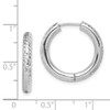 Lex & Lu Sterling Silver w/Rhodium Polished D/C Hinged Hoop Earrings LAL24977 - 4 - Lex & Lu