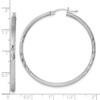 Lex & Lu Sterling Silver w/Rhodium 2.5mm Satin & D/C Hoop Earrings LAL25147 - 4 - Lex & Lu