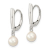 Lex & Lu Sterling Silver 6-7mm White FWC Pearl Leverback Earrings LAL25158 - 2 - Lex & Lu