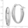 Lex & Lu Sterling Silver Polished Rhodium Plated Hollow Hoop Earrings LAL25159 - 4 - Lex & Lu