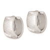 Lex & Lu Sterling Silver w/Rhodium Pattern Hinged Hoop Earrings LAL25161 - 2 - Lex & Lu