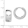 Lex & Lu Sterling Silver w/Rhodium Pattern Hinged Hoop Earrings LAL25161 - 4 - Lex & Lu