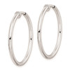Lex & Lu Sterling Silver w/Rhodium Polished Hoop Earrings LAL25162 - 2 - Lex & Lu