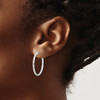 Lex & Lu Sterling Silver w/Rhodium Polished Hoop Earrings LAL25162 - 3 - Lex & Lu