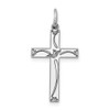 Lex & Lu Sterling Silver Laser Designed Cross Pendant LAL25275 - Lex & Lu