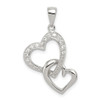 Lex & Lu Sterling Silver Heart CZ Pendant LAL25323 - Lex & Lu