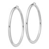 Lex & Lu Sterling Silver w/Rhodium 4mm Round Hoop Earrings LAL25343 - 2 - Lex & Lu