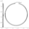 Lex & Lu Sterling Silver w/Rhodium 2.5mm Satin & D/C Hoop Earrings LAL25345 - 4 - Lex & Lu