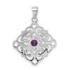 Lex & Lu Sterling Silver Amethyst Pendant LAL25388 - 4 - Lex & Lu Lex & Lu Sterling Silver Amethyst Pendant LAL25388 - 4 - Lex & Lu