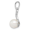 Lex & Lu Sterling Silver w/Rhodium Diamond and FWC Pearl Pendant - 2 - Lex & Lu