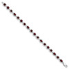 Lex & Lu Sterling Silver Garnet Bracelet 7'' LAL25466 - 2 - Lex & Lu