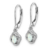Lex & Lu Sterling Silver Diamond & Created Opal Earrings LAL25485 - 2 - Lex & Lu