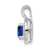 Lex & Lu Sterling Silver Diamond & Created Sapphire Pendant LAL25489 - 3 - Lex & Lu