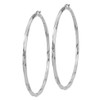 Lex & Lu Sterling Silver w/Rhodium Twisted Hoop Earrings LAL25549 - 2 - Lex & Lu