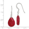 Lex & Lu Sterling Silver Red Jade Dangle Earrings LAL25551 - 4 - Lex & Lu