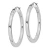 Lex & Lu Sterling Silver w/Rhodium Hoop 3.25mm Earrings LAL25554 - 2 - Lex & Lu
