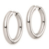 Lex & Lu Sterling Silver w/Rhodium Polished Hinged Hoop Earrings LAL25557 - 2 - Lex & Lu